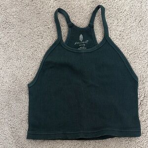 Happiness Runs Free People Crop Ribbed Tank Top